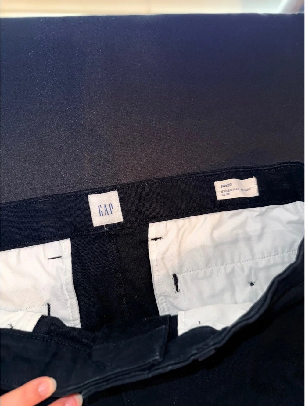 GAP Black Straight Fit Chino Pants Size 34x30